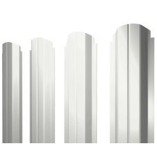 Штакетник П-образный А фигурный 0,5 Satin RAL 9003 сигнальный белый
