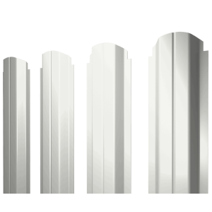 Штакетник П-образный А фигурный 0,5 Satin RAL 9003 сигнальный белый