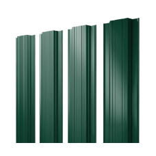Штакетник Прямоугольный с прямым резом 0,45 PE-Double RAL 6005 зеленый мох