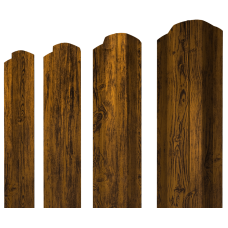 Штакетник М-образный B фигурный 0,4 Print Premium Golden Wood Fresh TwinColor