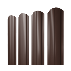 Штакетник Полукруглый Slim фигурный 0,45 PE RAL 8017 шоколад