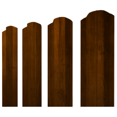 Штакетник М-образный B фигурный 0,4 Print Premium Golden Wood Intense FTC