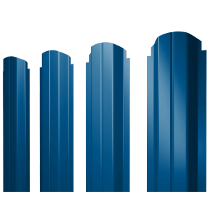 Штакетник П-образный А фигурный 0,4 PE RAL 5005 сигнальный синий