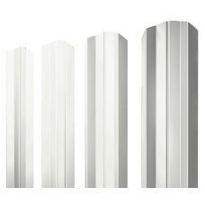 Штакетник М-образный А фигурный 0,5 Satin RAL 9003 сигнальный белый