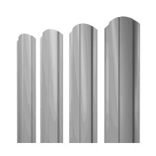 Штакетник Полукруглый Slim фигурный 0,45 PE RAL 7004 сигнальный серый