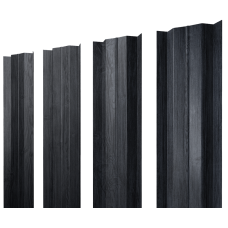 Штакетник М-образный В с прямым резом 0,45 Print Premium Grey Wood TwinColor