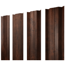 Штакетник М-образный В с прямым резом 0,45 Print-Double Premium Cherry Wood Dark F