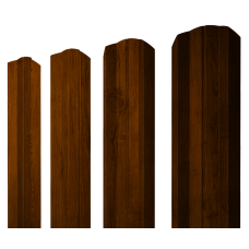 Штакетник М-образный А фигурный 0,4 Print Premium Golden Wood Intense FTC