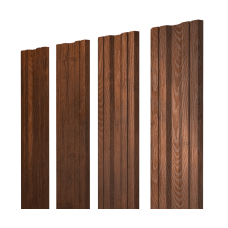 Штакетник М-образный В с прямым резом 0,45 Print Premium Golden Wood Fresh TwinColor