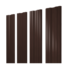 Штакетник Twin с прямым резом 0,4 PE RAL 8017 шоколад