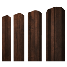Штакетник М-образный А фигурный 0,45 Print-Double Premium Cherry Wood Dark F