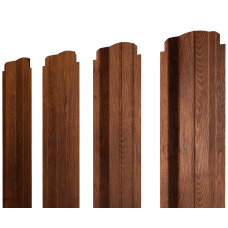 Штакетник П-образный B фигурный 0,45 Print-Double Premium Golden Wood Fresh