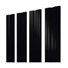 Штакетник Twin с прямым резом 0,45 PE RAL 9005 черный