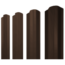Штакетник М-образный В фигурный 0,4 PE RAL 8017 шоколад