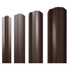 Штакетник М-образный А фигурный 0,5 Satin RAL 8017 шоколад