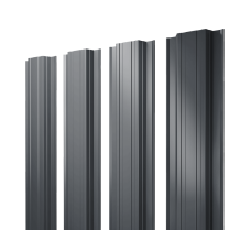 Штакетник Прямоугольный с прямым резом 0,45 PE-Double RAL 7024 мокрый асфальт
