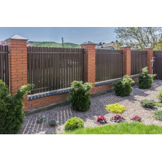 Штакетник М-образный А фигурный 0,45 Drap RAL 8017 шоколад