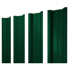 Штакетник П-образный В с прямым резом 0,45 PE RAL 6005 зеленый мох