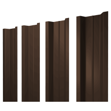 Штакетник П-образный В с прямым резом 0,5 Satin RAL 8017 шоколад