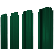 Штакетник П-образный B фигурный 0,45 PE RAL 6005 зеленый мох