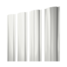 Штакетник Полукруглый Slim с прямым резом 0,4 PE RAL 9003 сигнальный белый