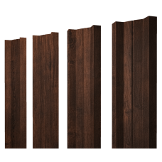 Штакетник М-образный А с прямым резом 0,45 Print-Double Premium Cherry Wood Dark F