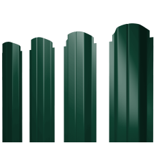 Штакетник П-образный А фигурный 0,45 PE RAL 6005 зеленый мох