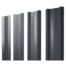 Штакетник М-образный А с прямым резом 0,45 Drap TR RAL 7024 мокрый асфальт