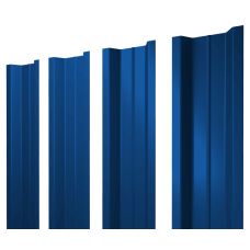 Штакетник П-образный В с прямым резом 0,45 PE RAL 5005 сигнальный синий