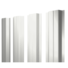 Штакетник П-образный A с прямым резом 0,5 Satin RAL 9003 сигнальный белый