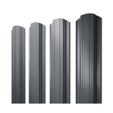 Штакетник Прямоугольный фигурный 0,45 PE RAL 7024 мокрый асфальт