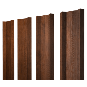 Штакетник М-образный А с прямым резом 0,45 Print-Double Premium Golden Wood Fresh