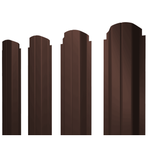 Штакетник П-образный А фигурный 0,4 PE RAL 8017 шоколад