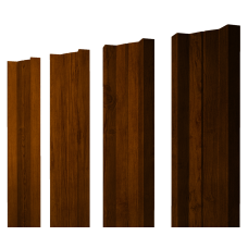 Штакетник М-образный А с прямым резом 0,4 Print Premium Golden Wood Intense FTC