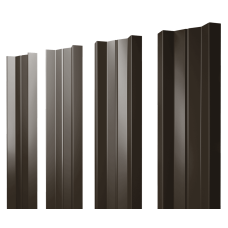 Штакетник М-образный А с прямым резом 0,45 Drap TX RR 32 темно-коричневый