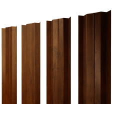 Штакетник М-образный В с прямым резом 0,45 Print Premium Golden Wood Intense FTC