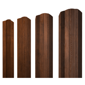 Штакетник М-образный А фигурный 0,4 Print Premium Golden Wood Fresh TwinColor