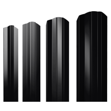 Штакетник М-образный А фигурный 0,45 PE RAL 9005 черный