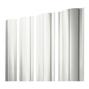 Штакетник Круглый с прямым резом 0,4 PE RAL 9003 сигнальный белый