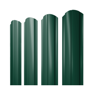 Штакетник Полукруглый Slim фигурный 0,4 PE RAL 6005 зеленый мох
