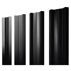 Штакетник М-образный А с прямым резом 0,45 Drap TR RAL 9005 черный