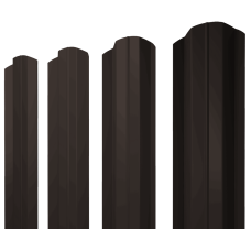 Штакетник М-образный В фигурный 0,45 PE RR 32 темно-коричневый
