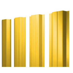 Штакетник П-образный A с прямым резом 0,45 PE RAL 1018 цинково-желтый