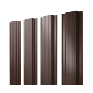 Штакетник Прямоугольный с прямым резом 0,4 PE-Double RAL 8017 шоколад
