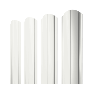 Штакетник Полукруглый Slim фигурный 0,4 PE RAL 9003 сигнальный белый