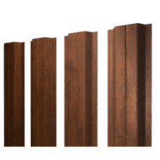Штакетник П-образный A с прямым резом 0,4 Print Premium Golden Wood Fresh TwinColor