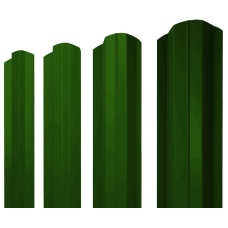 Штакетник М-образный В фигурный 0,45 PE RAL 6002 лиственно-зеленый