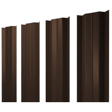 Штакетник М-образный В с прямым резом 0,5 Satin RAL 8017 шоколад