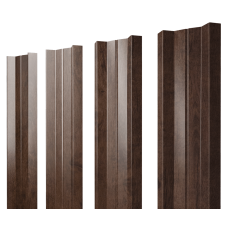 Штакетник М-образный В с прямым резом 0,45 Print Premium Antique Wood TwinColor