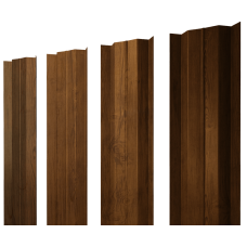 Штакетник М-образный В с прямым резом 0,4 Print Premium Golden Wood Fresh TwinColor